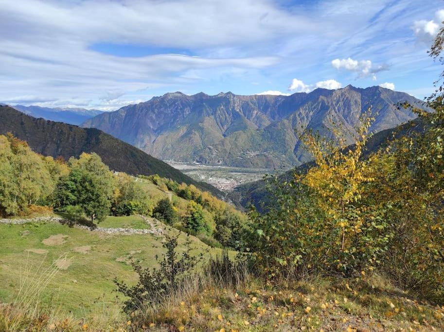 Casa Del Cios Calda E Intima Casetta Immersa Nel Verde Delle Montagne Alpe Basciumo Exteriér fotografie